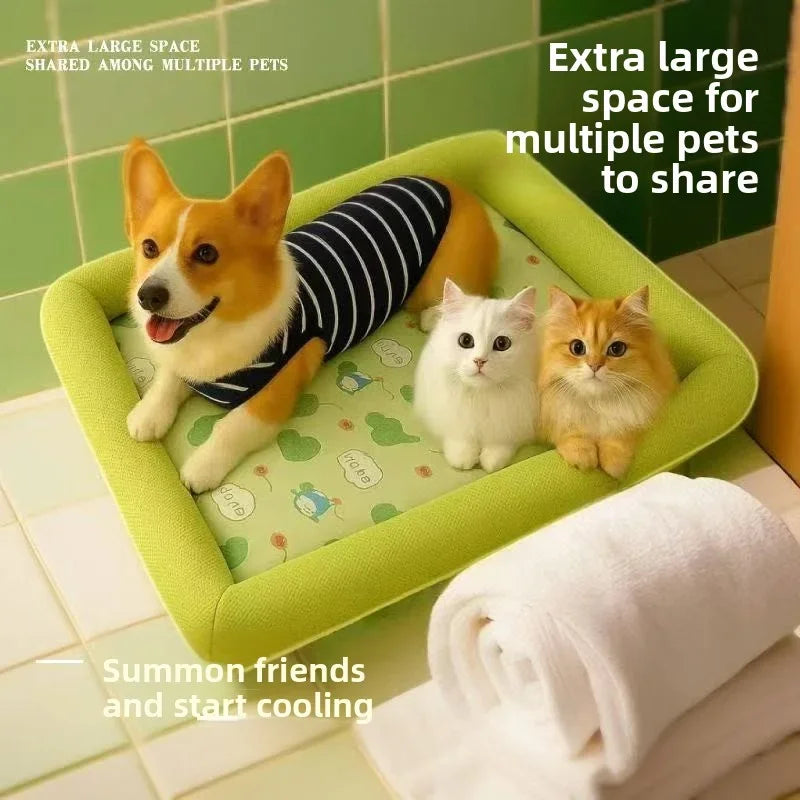 Cooling Puppy Bed - Perfect Summer Accessory for Small to Large Dogs and Fluffy Cats