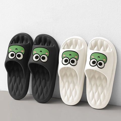 Summer Beach Slides - Cartoon Frog Non-Slip Slippers