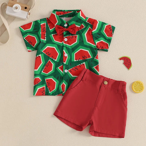 Tregren peuter watermeloen zomeroutfitset