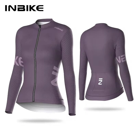 INBIKE Women's Long Sleeve Jersey MTB Cycling Jersey - Perfect for Spring and Autumn Riding