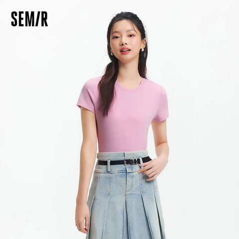 Semir dames cropped geborduurd T-shirt