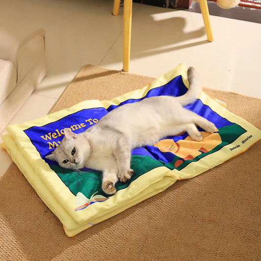 Book Style Cat Mat for Dogs and Cats - Portable and Fun Pet Mats
