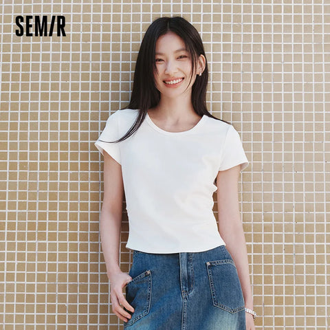 Semir Dames Cropped Slim Fit T-shirt 