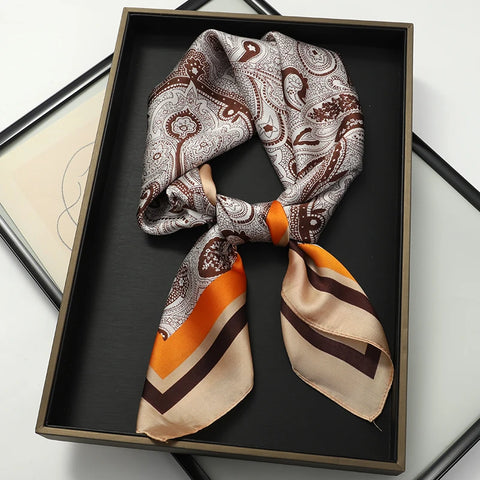 Elegant 70x70cm Silk Feeling Scarf