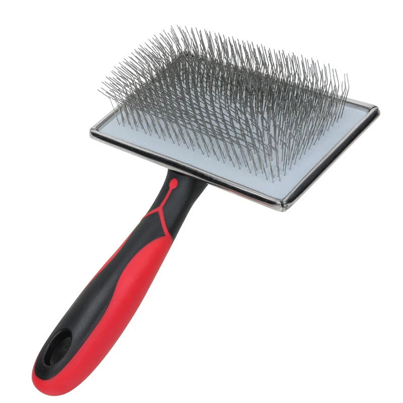 Large Dog Grooming Tool – Pet Hair Removal Needle Comb with Anti-Slip Handle