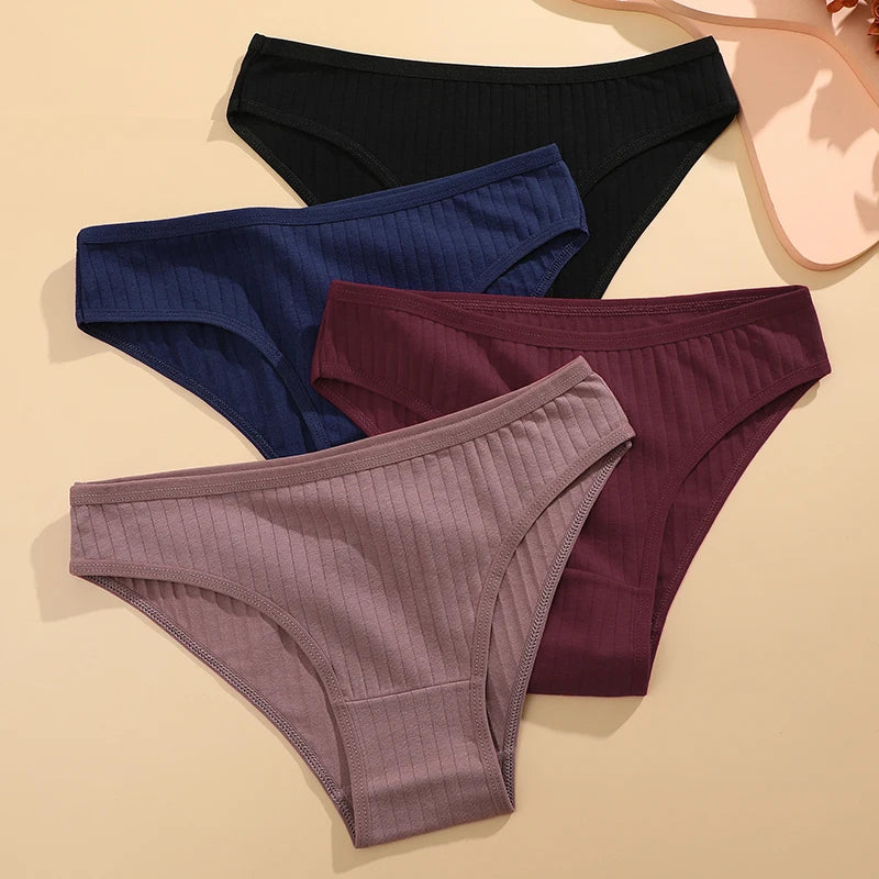 FINETOO 3PCS Women's Cotton Panties Set