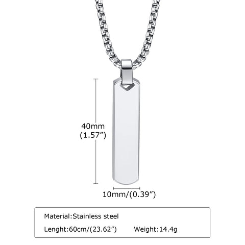2pcs Vertical Layer Necklaces for Men and Boys | Waterproof Stainless Steel Cuban Chain Collar