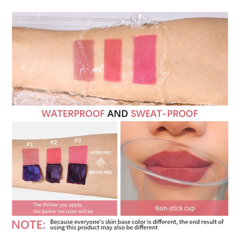Korean Matte Lip Tint - Long Lasting Peel Off Lip Ink