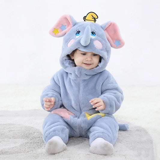 Kigurumi Lovely Elephant Newborn Baby Bodysuit
