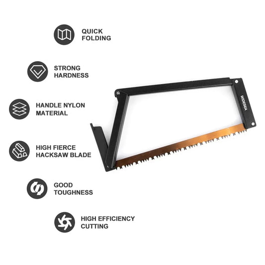 Outdoor Folding Saw - Portable 32cm Manganese Hacksaw Blade for Camping and Logging