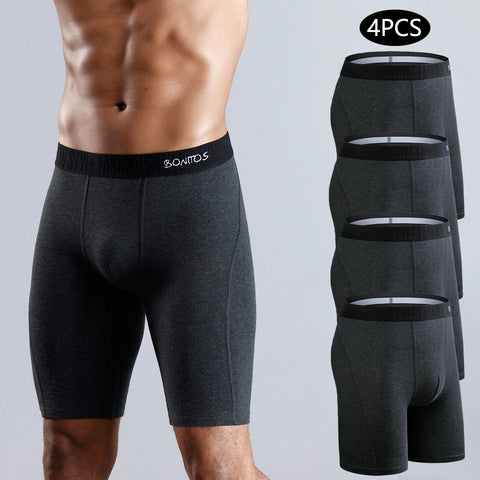 4 stuks Plus Size Lange Boxers voor Heren