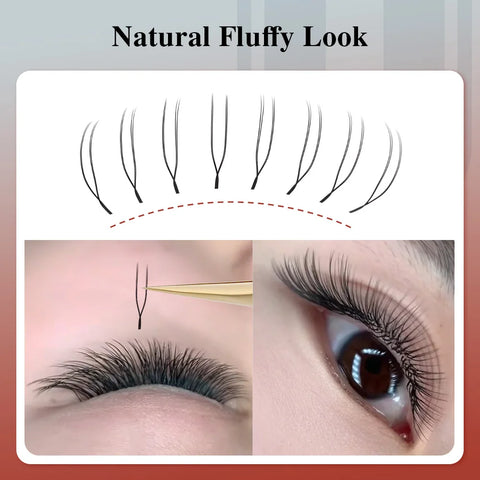 NAGARAKU U Shape YY 2D UU Soft Light Natural Eyelash Extensions