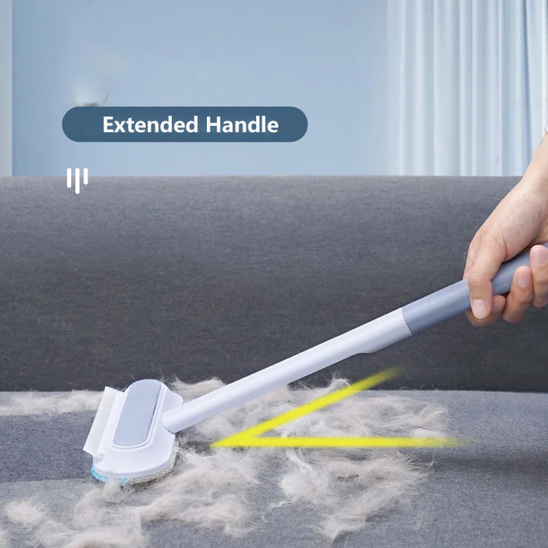 3 in 1 Pet Hair Remover Brush - Long Handle Window Cleaning Tool for Cat & Dog Fur