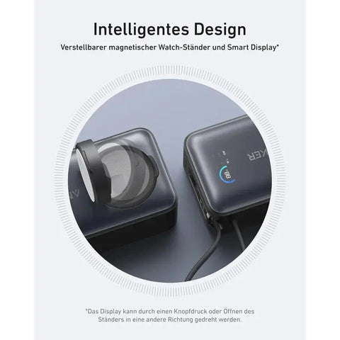 Anker MagGo 10000mAh Power Bank – Apple Watch Certified with USB-C Cable, 35W