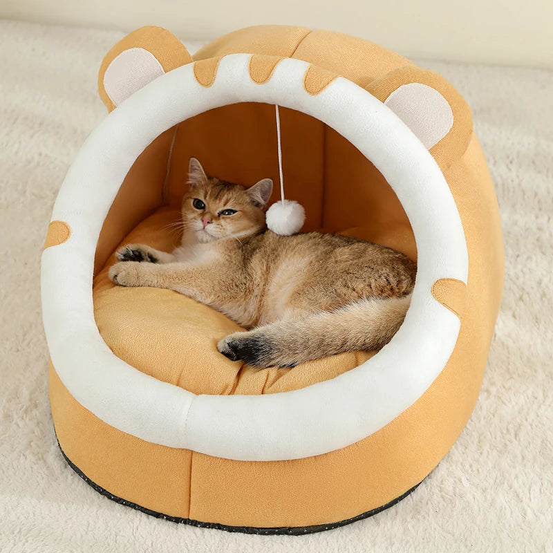 Super Cat Bed Warm Pet House - Cozy Kitten Cave and Dog Basket Tent