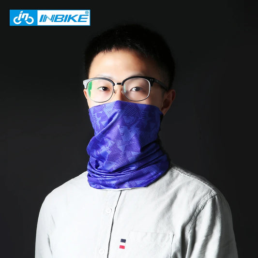 INBIKE Cycling Face Cover Scarf for Men - Breathable Sun & Wind-proof Neck Gaiter for Skiing and Fishing