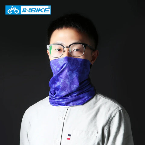INBIKE Cycling Face Cover Scarf for Men - Breathable Sun & Wind-proof Neck Gaiter for Skiing and Fishing