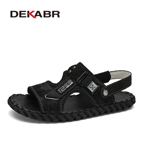DEKABR Sommermode Hausschuhe aus PU-Leder 