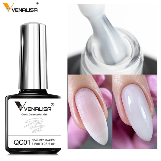 VENALISA 7.5ml Quick Construction Gel - Semi Transparent Nude Pink