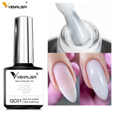 VENALISA 7.5ml Quick Construction Gel - Semi Transparent Nude Pink