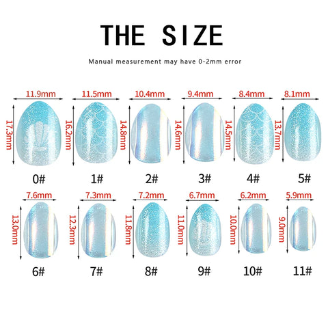 24 Pcs Children Cute Fake Nails