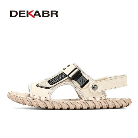 DEKABR Sommermode Hausschuhe aus PU-Leder 