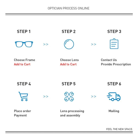 Professional Custom Prescription Glasses with Anti-blue Light Lenses