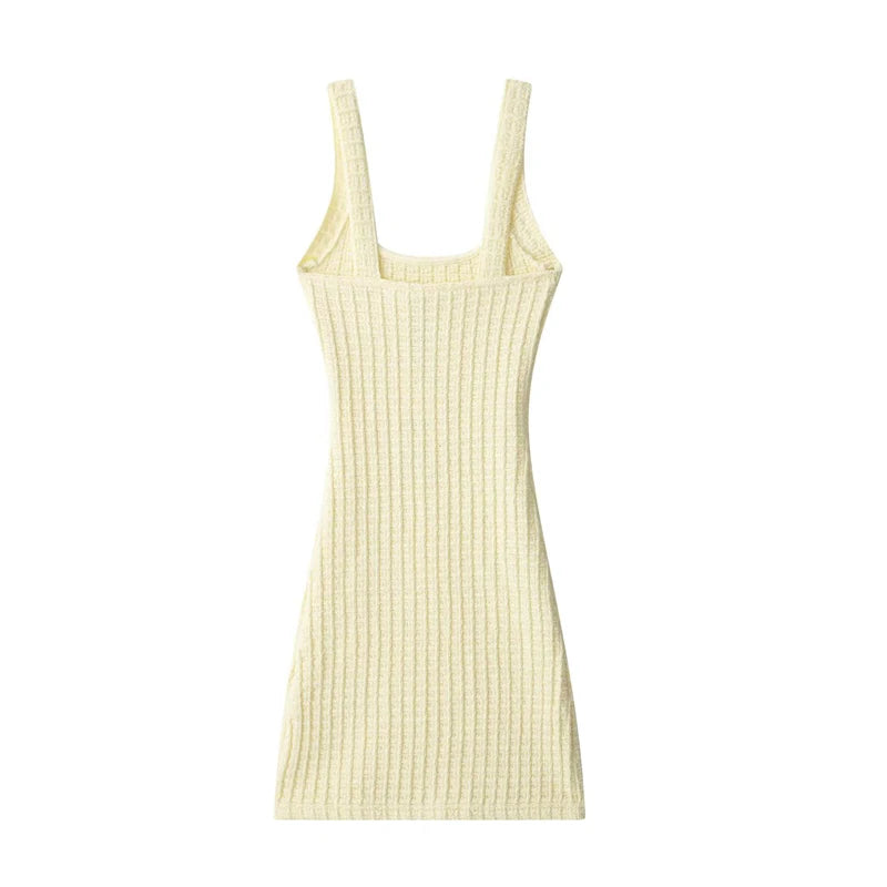 MUJER 2025 Knitted Bodycon Mini Dress