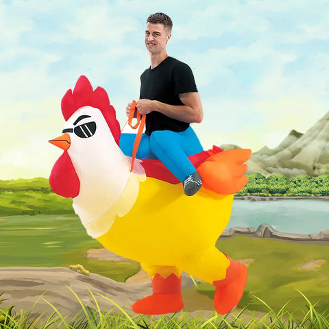 Colorful Rooster Inflatable Costume for Parties
