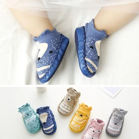 Baby Socks Slippers with Rubber Soles