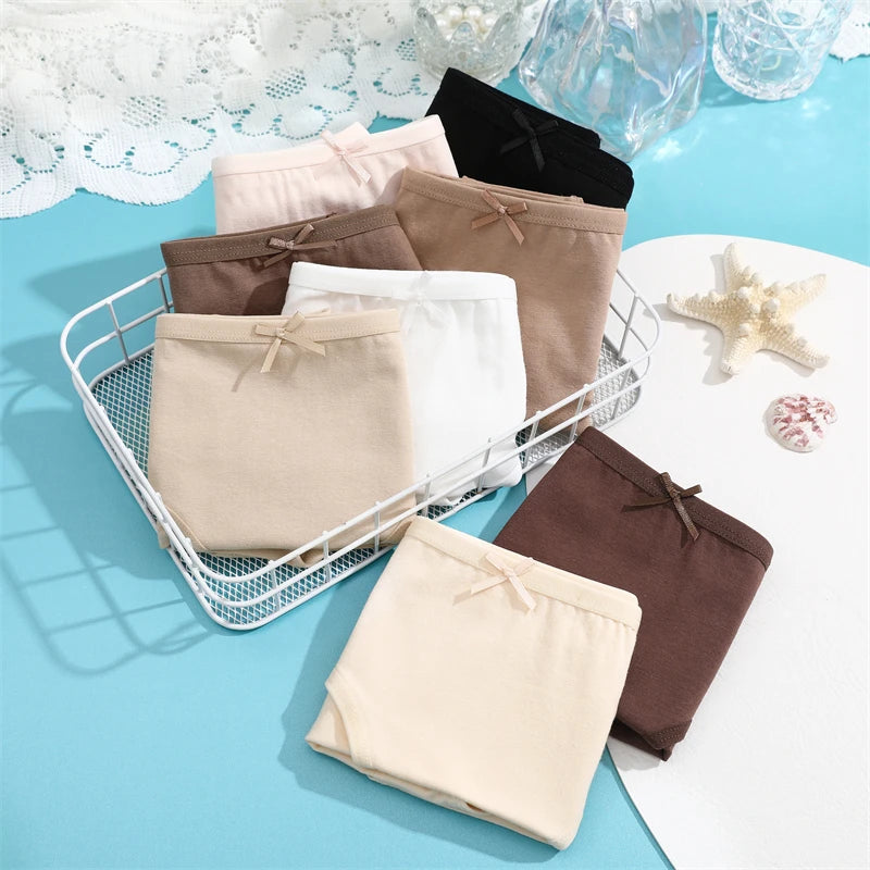 FINETOO 4Pcs Cotton Women's Seamless Plus Size Panties