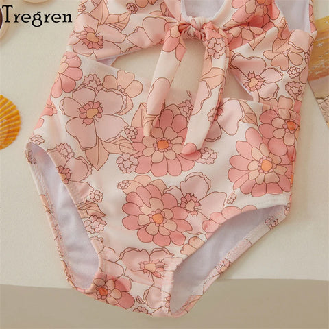 Tregren Peuter Baby Meisjes Bloemen Schelp Print Badkleding
