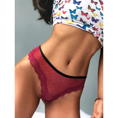 Strings Transparent Low-Waist String Panties - Hollow Out T-back Lingerie for Women