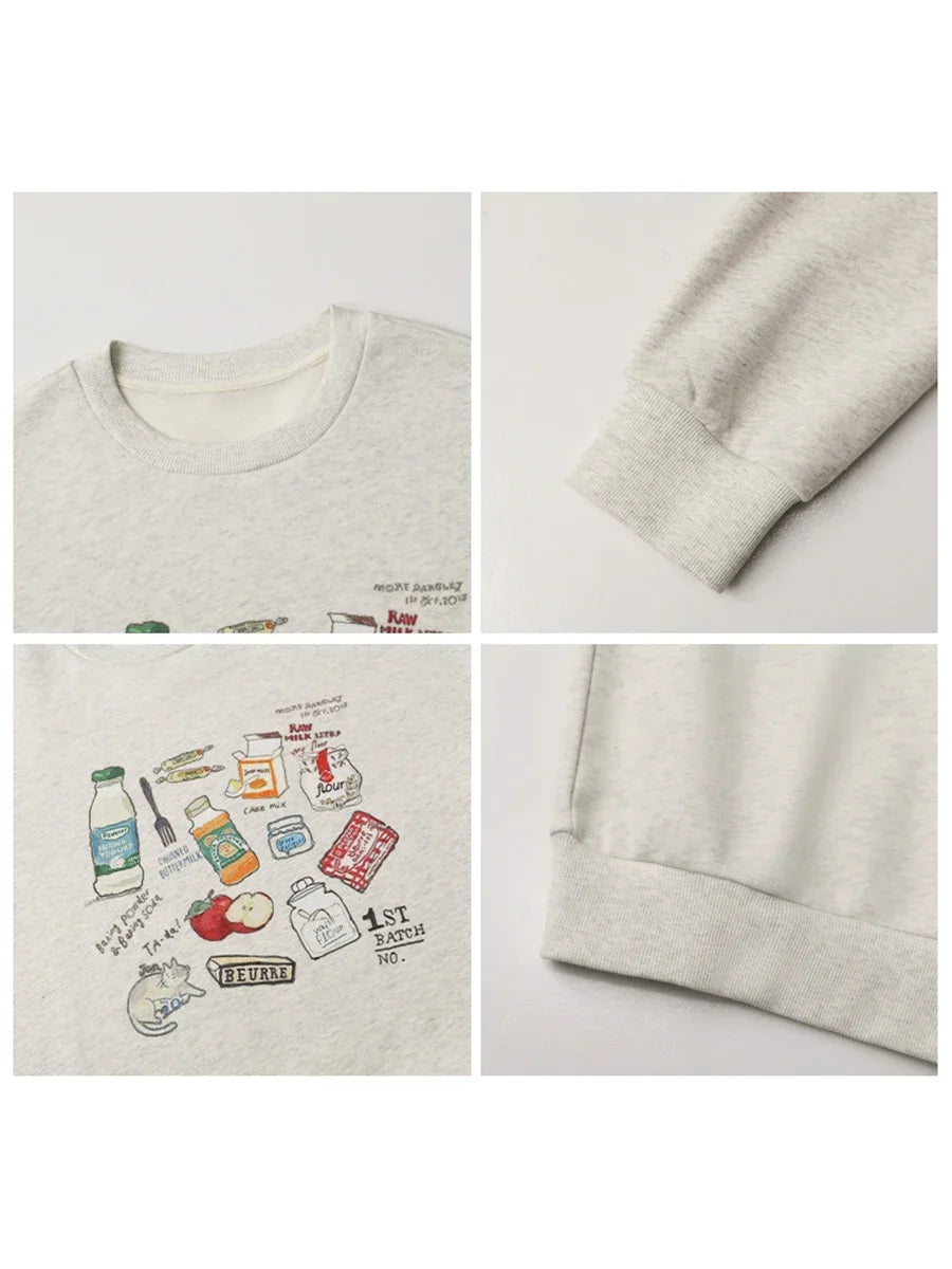 Chic Ven Women Cartoon Printed Sweatshirt