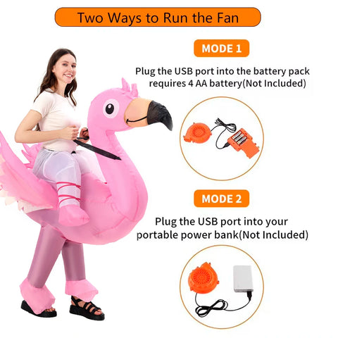 Flamingo Inflatable Costume for Halloween and Christmas