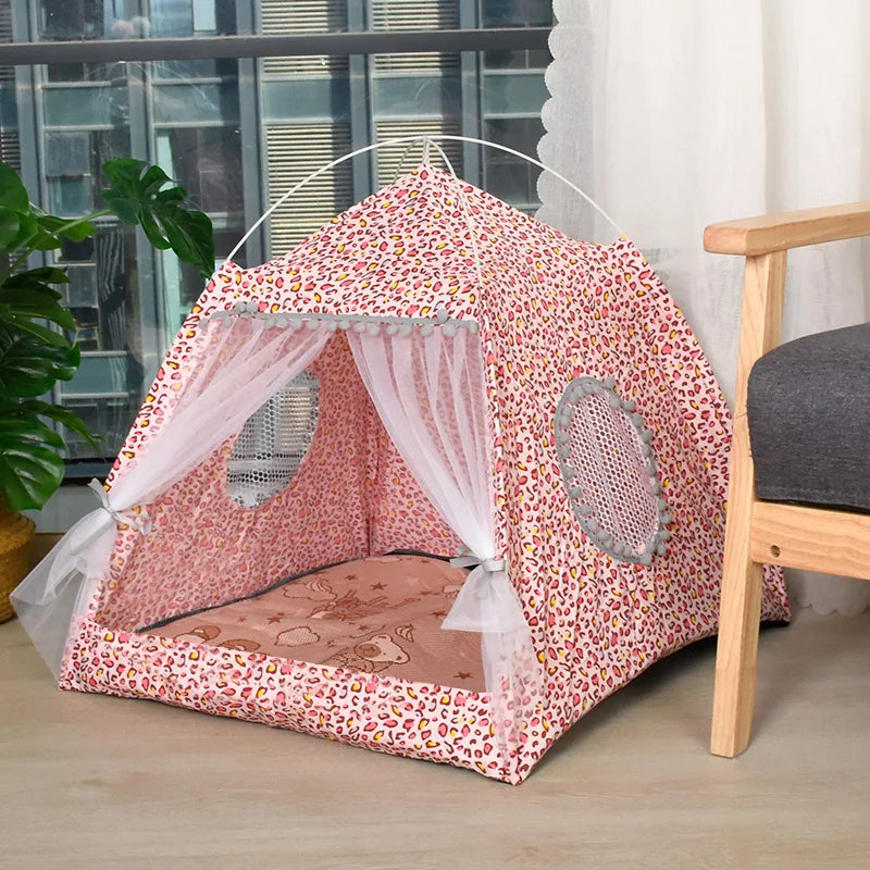 Cat Broken Flower Tent - Semi Enclosed Nest for Dogs and Cats