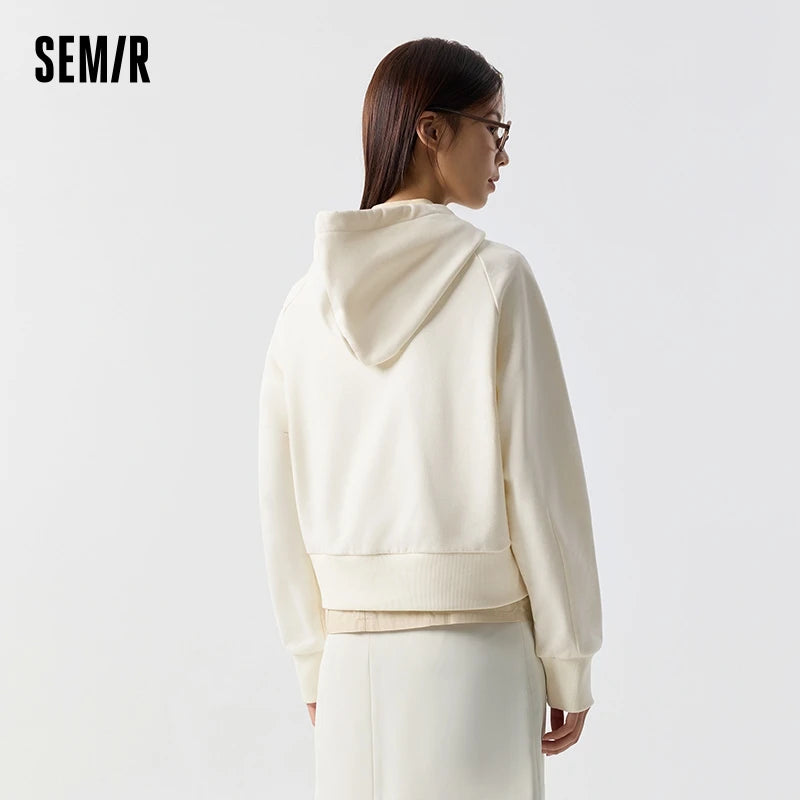 Semir Women's Short Style Printed Hoodie