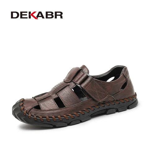 DEKABR Herren-Freizeitsandalen aus Leder 