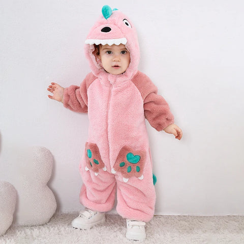 Lovely Dinosaur Newborn Baby Girl Jumpsuit