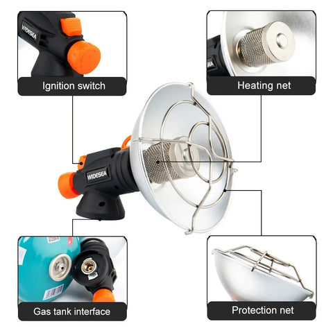 Widesea Portable Camping Heater - Stainless Steel Winter Outdoor Stove