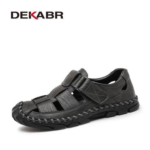 DEKABR Herren-Freizeitsandalen aus Leder 