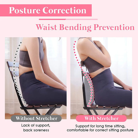 Lower Back Pain Relief Stretcher Pillow - Chronic Lumbar Support & Posture Corrector