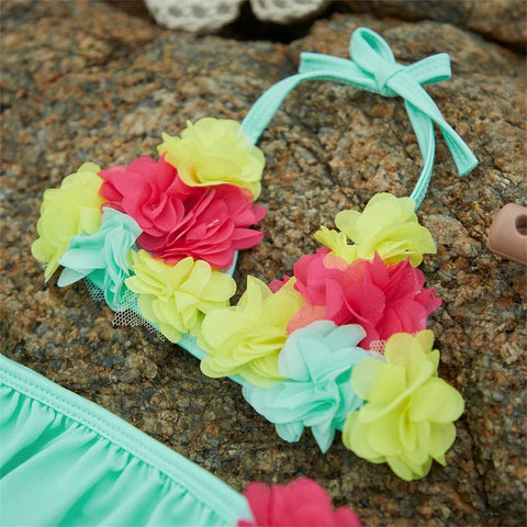 Tregren Baby Meisjes Strandbikini's met Zonnehoed