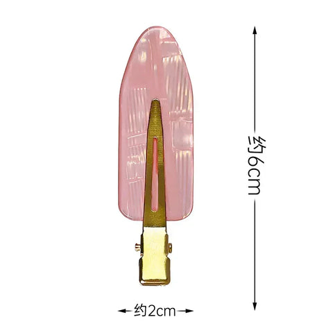 Cherry Pink Seamless Edge Clip - 2-4pcs Duckbill Hairpin for Women and Girls