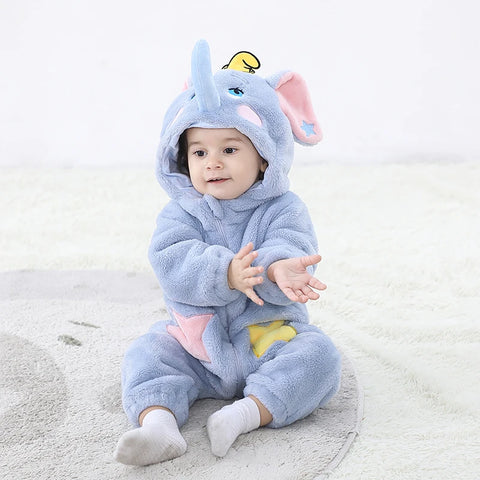 Kigurumi Lovely Elephant Newborn Baby Bodysuit