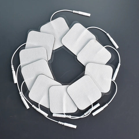 20/100p 5x5cm TENS EMS Nerve Muscle Stimulator Gel Electrode Pads with 2mm Plug
