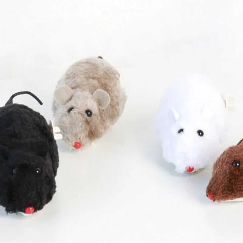 Interactive Plush Cat Toy - Clockwork Simulation Mice for Indoor Cats