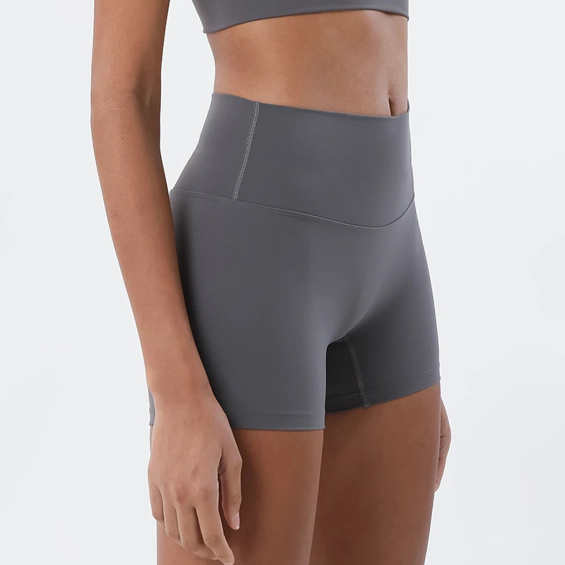 SOISOU Women's High Waist Nylon Gym Shorts