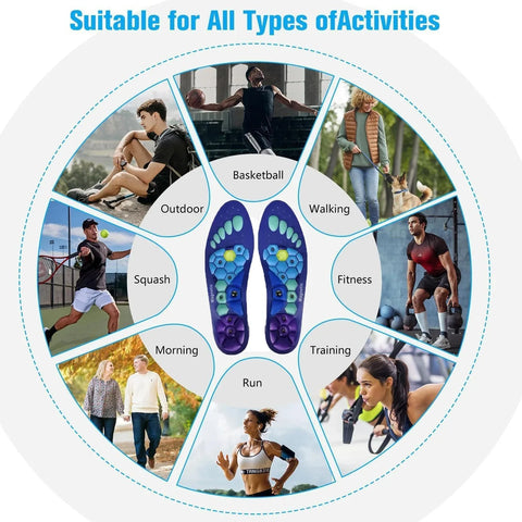 Acupressure Insoles - EVA Orthopedic Foot Massage Insoles for Men and Women