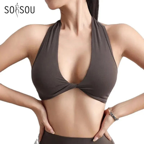 SOISOU Nylon-BH mit sexy Ausstrahlung für Damen – Vielseitige Unterstützung für Fitnessstudio und Yoga